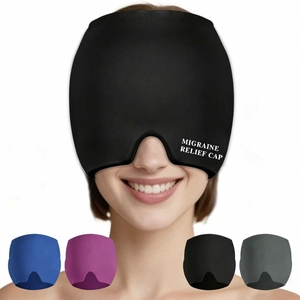 Gorro <span class=keywords><strong>de</strong></span> Gel Frío/Caliente Reutilizable y Elástico <span class=keywords><strong>de</strong></span> 360 Grados para Aliviar Migrañas, Dolores <span class=keywords><strong>de</strong></span> <span class=keywords><strong>Cabeza</strong></span>, Estrés, Tensión, Sinusitis, Ojos Hinchados y Resaca - Product Image 1