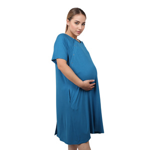 Venta al por mayor de fábrica/OEM: Ropa de maternidad posparto, camisón multifuncional para el período de confinamiento, camisón de <span class=keywords><strong>lactancia</strong></span> con botones. - Product Image 4