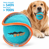 Jouet pour chien résistant aux morsures, durable, pour les chiens agressifs, jouet pour animaux de compagnie robuste à 3 couches avec bordure réfléchissante pour l'extérieur