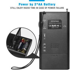 Mini <b>Pocket</b> AM FM Radio Long Range High Sensitivity Telescopic Antenna AA Battery Operated Elder Portable Broadcast Receiver - Product Image 3