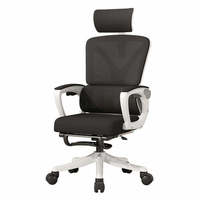 Chaise de bureau pivotante ergonomique de haute qualité, réglable, pour le gaming, avec dossier en mesh et structure métallique