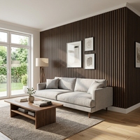 Paneles Decorativos Premium de WPC para Paredes Interiores, Revestimiento de Pared de WPC, Paneles Acústicos 3D de Madera, Diseño Gráfico para Interiores, Dormitorio