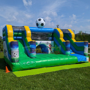 Castillo inflable comercial de PVC, casa de brinco inflable con tobogán, castillo inflable de fútbol. - Product Image 3