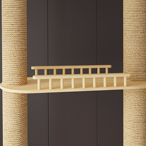 Luxury Floor to Ceiling <strong>Wooden</strong> <strong>Cat</strong> <strong>Tree</strong> Tower with Climbing Platforms and Scratching Posts <strong>Cat</strong> <strong>Tree</strong> - Product Image 5