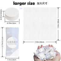 Mini Disposable Compressed Eco-Friendly Cotton Face Towel Tablets Soft Nonwoven Customized Logo Sports Travel Home Hotel
