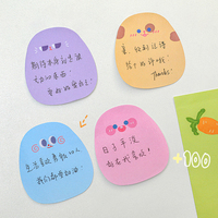 Lot de 60 blocs-notes autocollants mignons avec émoticônes de dessins animés pour étudiants