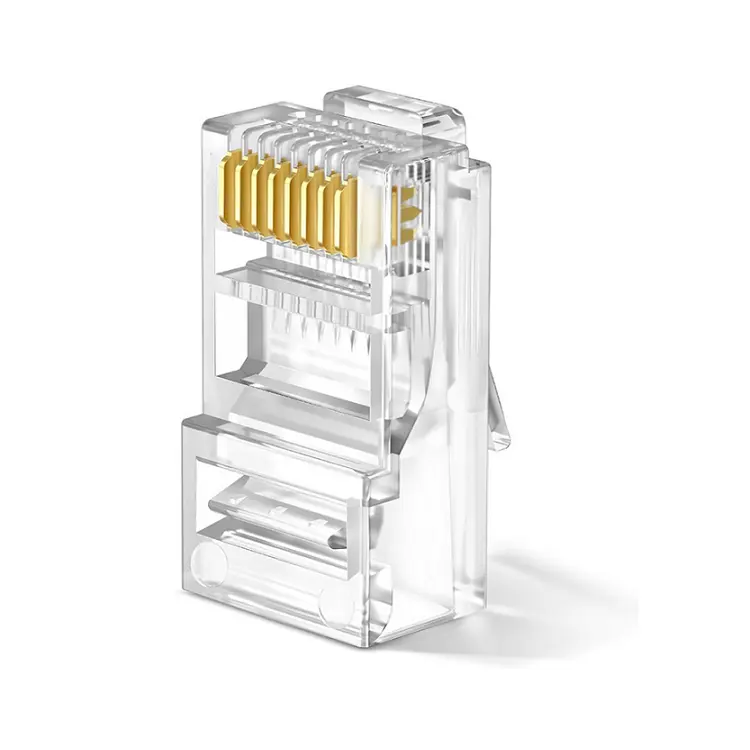 Connecteurs RJ45 Gigabit 686 avec tête en cristal, pièce de rechange sans bouclier, tête en cuivre core, connecteurs modulaires 8P8C