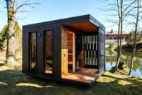 Sauna préfabriqué Yozon, cabine de sauna modulaire d'extérieur, sauna en bois pour jardin, maison de sauna pour glamping, resort, villa