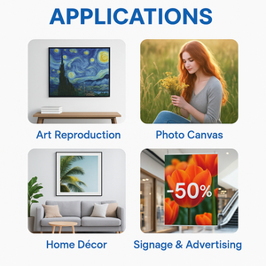 Rollo de Lienzo para Impresión de Arte, 380 g/m², Mate, Polialgodón, Resistente al Agua, para Impresión con Tinta Eco-Solvente y Látex, Ecológico, para Pancartas Flexibles - Product Image 4