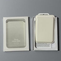 Dompet Kartu Magnetik Kulit, Penutup Ponsel, Tempat Kartu untuk Casing Magnet, Cocok untuk Semua iPhone, Tas Belakang Ponsel Magnet Kartu