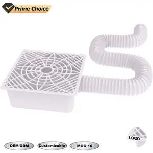 Extensions de gouttière extérieure, bac de récupération, prolongateur de gouttière à profil bas, extensible, kit de bac blanc, drain de sol carré - Product Image 1