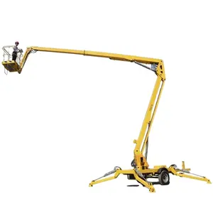Electric articulating battery hydraulic mobile compact boom lifter 18m 20m price