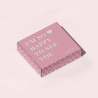 Boîtes d'expédition personnalisées roses en gros avec doublure en mousse, pelliculage mat, gaufrage, biodégradables et recyclables