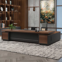 Bureau de luxe moderne en forme de L pour le patron Mobilier de bureau exécutif pour le gestionnaire de l'ordinateur de luxe