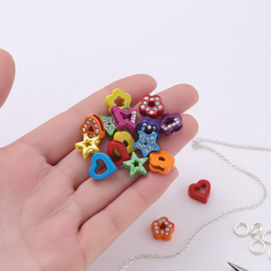 Heart Star Rhinestone Alloy Beads For DIY Jewelry Keychain Phone Chain Bracelet <b>Accessories</b> - Product Image 4