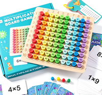 Tableau de Multiplication en Bois 99 Pièces – Blocs de Construction Montessori pour l'Éveil Éducatif des Enfants