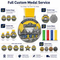 Medaglie Personalizzate per Campioni di Calcio, Ginnastica, Karate, Judo, Sport, Medaglia in Metallo Dorato per Maratona