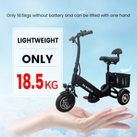 Scooter électrique pliable à 3 roues KSM-902, nouveau design, 16 kg, pour personnes âgées, scooter de mobilité pliable pour les personnes âgées