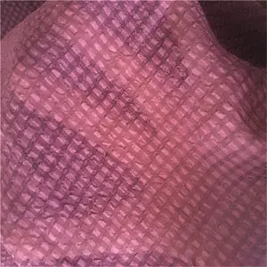 Plaid Ripstop polyester silk cationic chiffon bubble crepe fabric