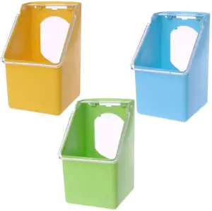 Tasse d'alimentation en plastique pour oiseaux, mangeoires et abreuvoirs pour oiseaux de volaille, mangeoires pour pigeons à 1 trou LMB-06