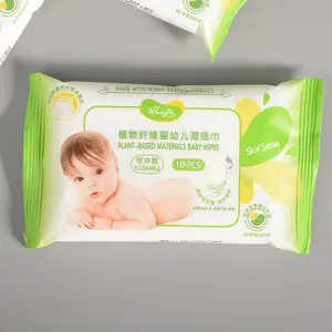 Vendita all'ingrosso di nuovi prodotti salviettine umidificate con imballaggio verde biodegradabile per la pulizia della toilette per la protezione dell'ambiente