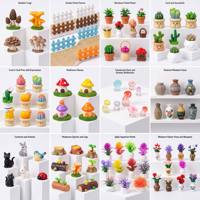Pot de fleurs en résine pour cactus, champignons, succulentes, plantes en pot, bonsaï, terrarium, scène féerique, cadeau miniature DIY pour amis et collègues