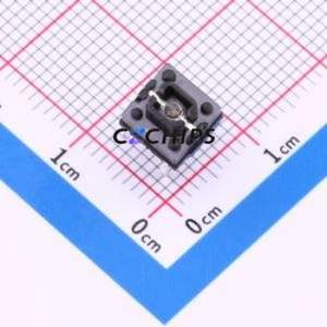 TM-005-D0-03 Tactile Switch Through hole Component (THT) Switch Single Pole Single Throw Rectangle Button 2.6N 6mm - Product Image 1
