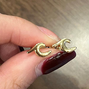 Orecchini a Forma di Ala E1719 Placcati in Oro, Lega di Zinco, Gioielli Unisex alla Moda - Product Image 6