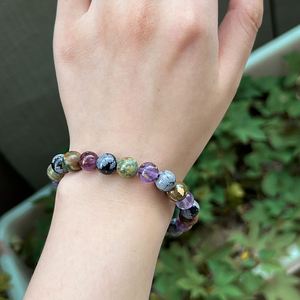 Natural Stone <b>Bracelet</b> Colorful Glass Beaded Solar Plexus Power Tiered Pricing Policy Quality Guarantee Card - Product Image 1