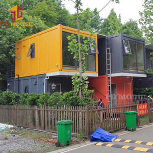 20 ft & 40 ft sang trọng màu xanh lá cây đúc sẵn mô-đun nhà độc đáo có thể tháo rời trại container nhà cho khách sạn cho thuê giải pháp kinh tế - Product Image 1