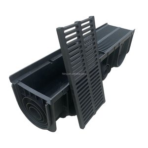 Canal de Drenaje de HDPE, Duradero, en Forma de <span class=keywords><strong>U</strong></span>, Sistema de Drenaje de Zanjas, Larga Vida Útil, Directo de Fábrica, para Carreteras, Jardines y Plazas - Product Image 1