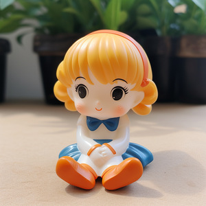 Muñeca de PVC con lazo y zapatos naranjas para niñas de 7 a 12 años - Product Image 1