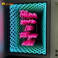Nouveau produit personnalisé 3D mur magique Tunnel LED Infinity Illusion Mirror Infinity Sign Effect Mirror Mirror Neon Sign Led