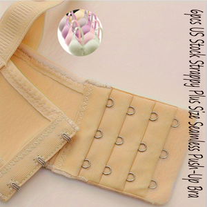 6 pezzi di biancheria intima da donna di alta qualità con spalline morbide imbottite e resistenti, <span class=keywords><strong>fascia</strong></span> taglie forti, reggiseno senza cuciture Push up - Product Image 3
