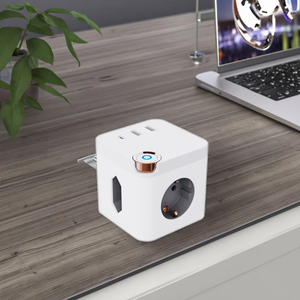 KC/CB Cube Power Socket With 2 USB Type-c Fast Charging Charging Portable Multi-Function Switch <b>Plug</b> Eu Standard Office Home - Product Image 1