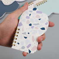 Mini carnet de voyage créatif portable à spirale, forme irrégulière, design minimaliste, personnalisable, pages vierges