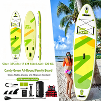 Planche de SUP gonflable personnalisée pour enfants et usage familial, 335x84x15cm, avec pont en PVC et EVA plus large, idéale pour les débutants, pour la navigation sur lac et océan