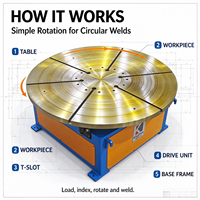 Positionneur de soudage horizontal pour récipients sous pression, table rotative de soudage robuste
