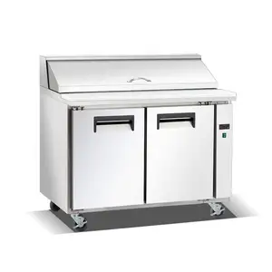 工厂批发准备桌冰箱不锈钢水果沙拉柜台展示冰箱