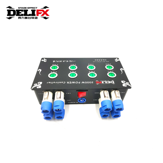 1500W 8-way Power Controller Electronic Control System with Buttons Control Box for Stage Effect Machine