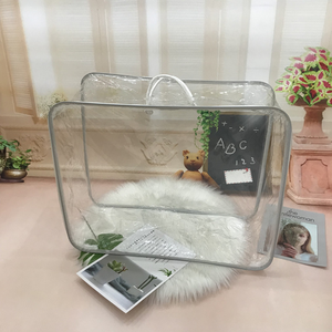 Sacs <span class=keywords><strong>de</strong></span> <span class=keywords><strong>rangement</strong></span> <span class=keywords><strong>pour</strong></span> <span class=keywords><strong>couette</strong></span> en PVC transparent écologiques avec fermeture éclair <span class=keywords><strong>pour</strong></span> oreiller et couverture Emballage recyclable et durable Produits d'impression - Product Image 2
