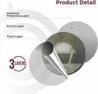 Étiquettes de sécurité 33 mm de diamètre RF 8,2 MHz transparentes compatibles Checkpoint, 1000 pièces/rouleau, pour systèmes de prévention des pertes EAS