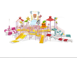 Équipement de <span class=keywords><strong>parc</strong></span> <span class=keywords><strong>aquatique</strong></span> commercial extérieur : Toboggan, structure <span class=keywords><strong>aquatique</strong></span>, conception de jeux en fibre de verre avec pulvérisation - Product Image 1