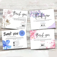 Tarjetas de Agradecimiento Personalizadas con Logotipo Impreso a Color, Acabado Brillante o Mate, Gracias por Apoyar a Pequeñas Empresas