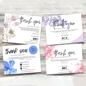 Tarjetas de Agradecimiento Personalizadas con Logotipo Impreso <span class=keywords><strong>a</strong></span> Color, Acabado Brillante o Mate, Gracias por Apoyar <span class=keywords><strong>a</strong></span> Pequeñas Empresas - Product Image 4