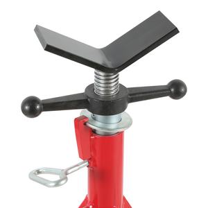 סיטונאי מתכוונן גובה v-רולר vise clamptendable עם כונן ידני לתמיכה צינור מתכת - Product Image 1