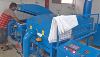Machine de remplissage entièrement automatique Sojet 7D pour coussins et rembourrages de canapés, haute capacité, avec stations de remplissage sous vide, 350/h, 380V/110V