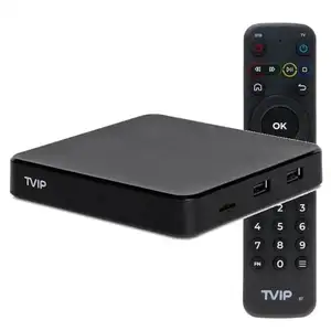 畅销书TVIP 605SE最新迷你双操作系统安卓/Linux电视盒Amlogic S905X阿拉伯iptv盒WIFI Airplay IPTV流媒体盒
