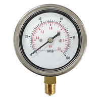 Manomètre radial à capsule Beco 63mm 2psi, manomètre basse pression MmH2O Mbar