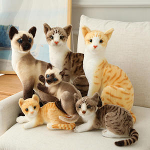 ตุ๊กตาแมว ตุ๊กตาสุนัข ของเล่นตุ๊กตาขนสั้นเหมือนจริง ขายส่ง - Product Image 2